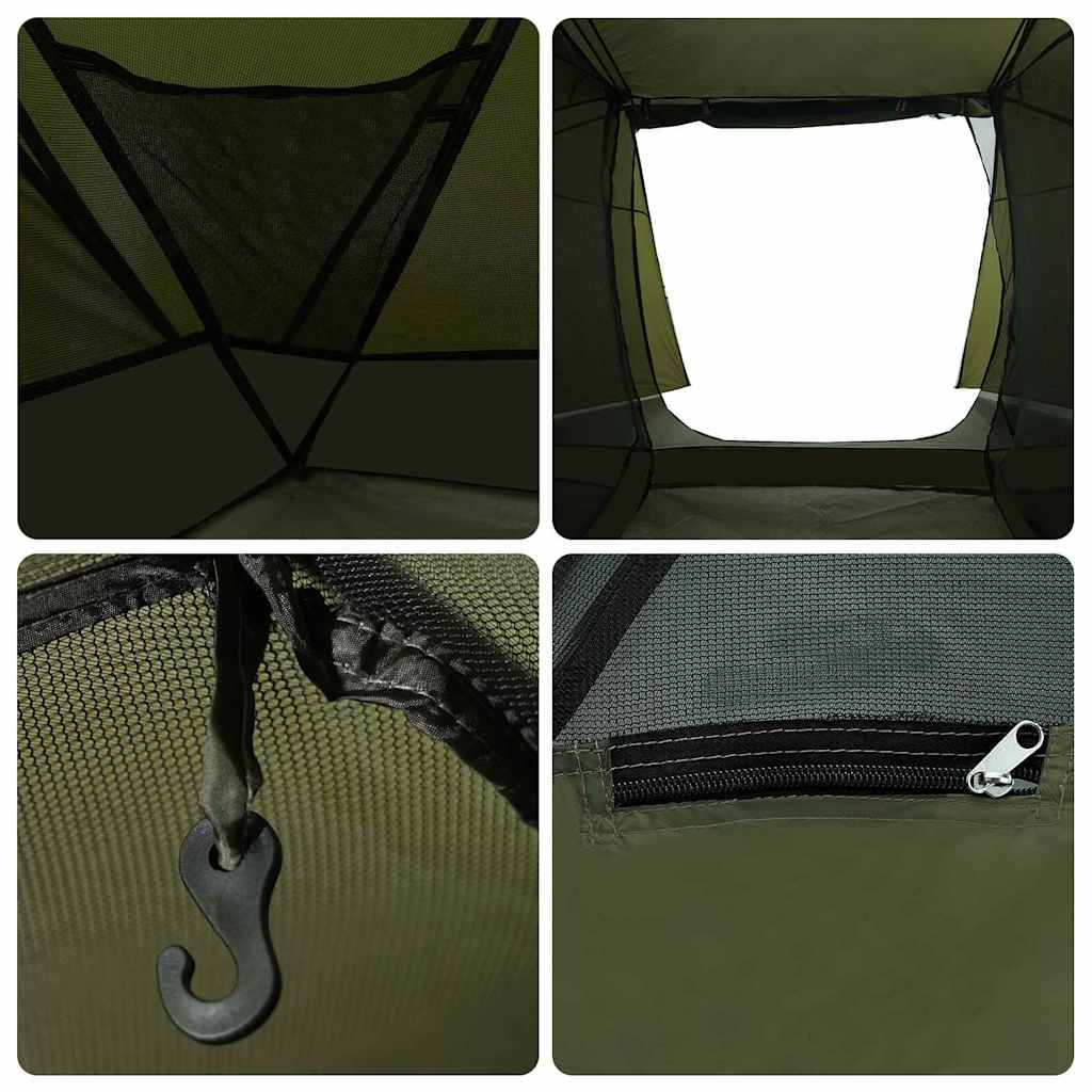 vidaXL Fishing Tent with Roof Olive Green 514 x 465 x 187 cm