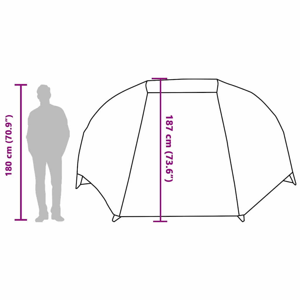vidaXL Fishing Tent with Roof Olive Green 514 x 465 x 187 cm