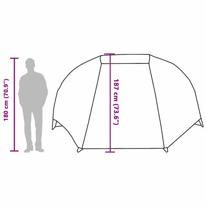 vidaXL Fishing Tent with Roof Olive Green 514 x 465 x 187 cm