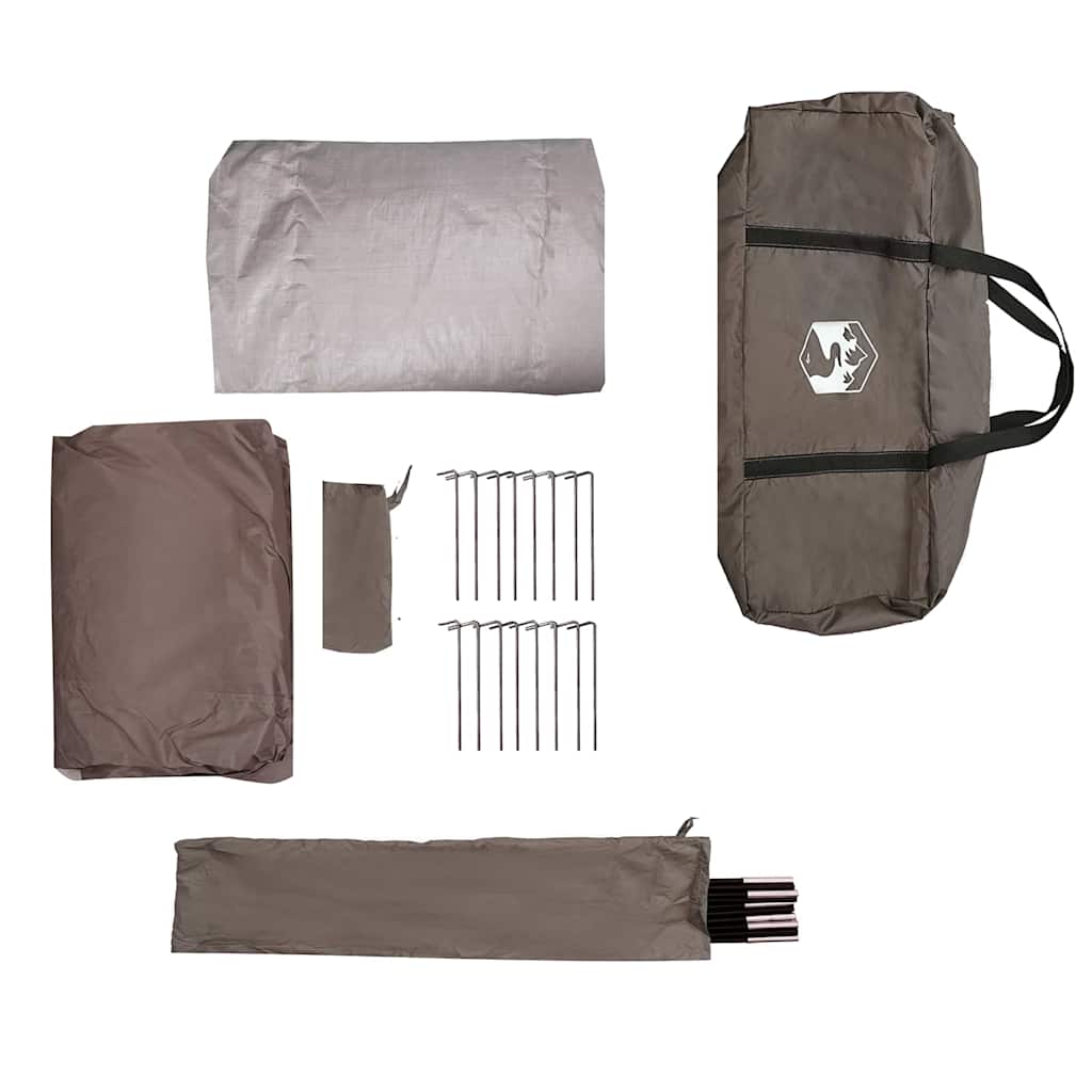 vidaXL Fishing Tent Brown 514 x 465 x 187 cm Polyester and Fiberglass