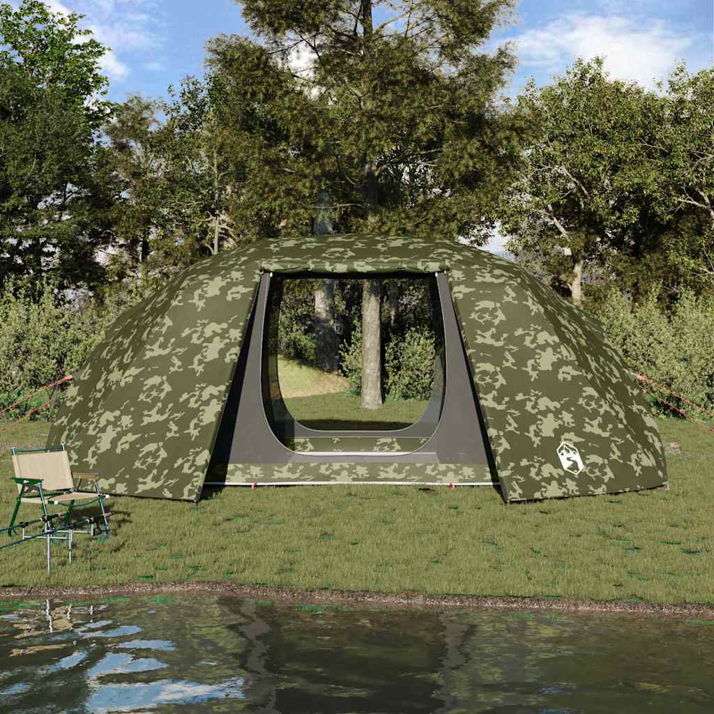 vidaXL Fishing Tent with Roof Camouflage 514 x 465 x 187 cm - Multicolour