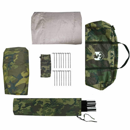 vidaXL Fishing Tent with Roof Camouflage 514 x 465 x 187 cm - Multicolour