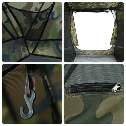 vidaXL Fishing Tent with Roof Camouflage 514 x 465 x 187 cm - Multicolour