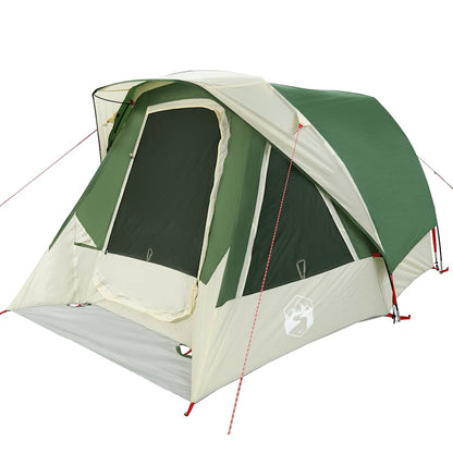 vidaXL Camping Tent Cabin 4-Person Green Waterproof - 298 x 158 x 132 cm