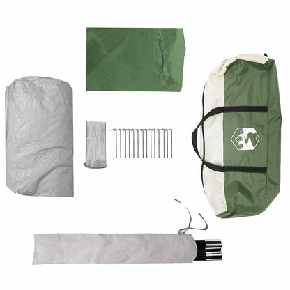 vidaXL Camping Tent Cabin 4-Person Green Waterproof - 298 x 158 x 132 cm