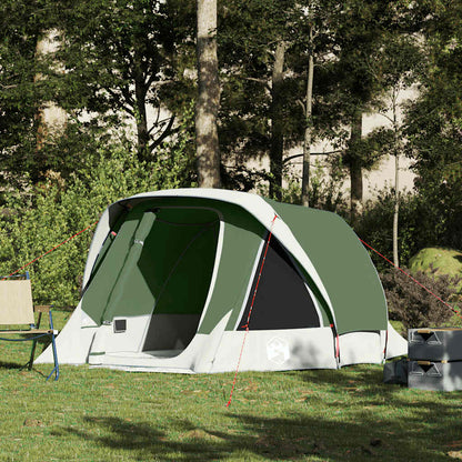 vidaXL Camping Tent Cabin 4-Person Green Waterproof - 298 x 158 x 132 cm