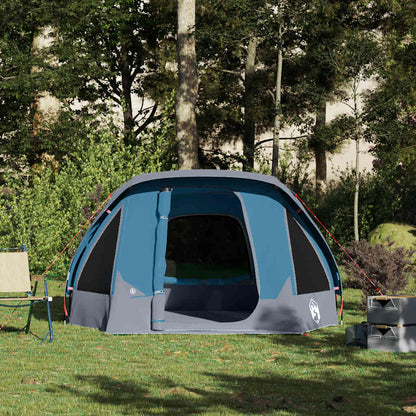 vidaXL Camping Tent Cabin 4-Person Blue Waterproof - 298 x 158 x 132 cm
