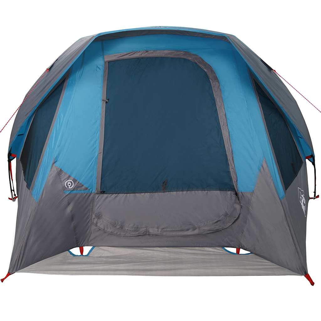 vidaXL Camping Tent Cabin 4-Person Blue Waterproof - 298 x 158 x 132 cm