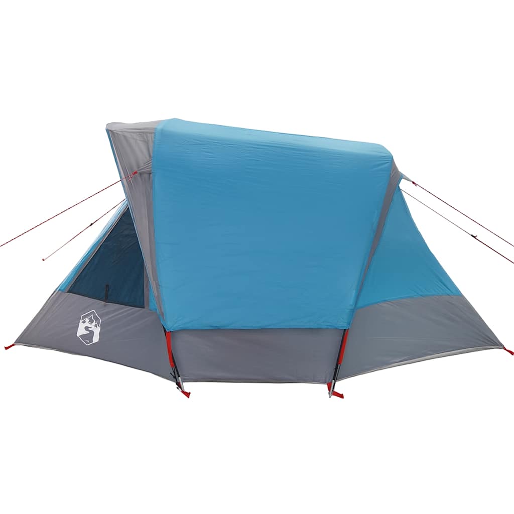 vidaXL Camping Tent Cabin 4-Person Blue Waterproof - 298 x 158 x 132 cm