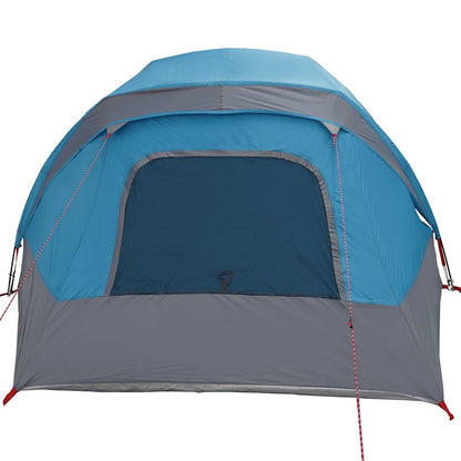 vidaXL Camping Tent Cabin 4-Person Blue Waterproof - 298 x 158 x 132 cm