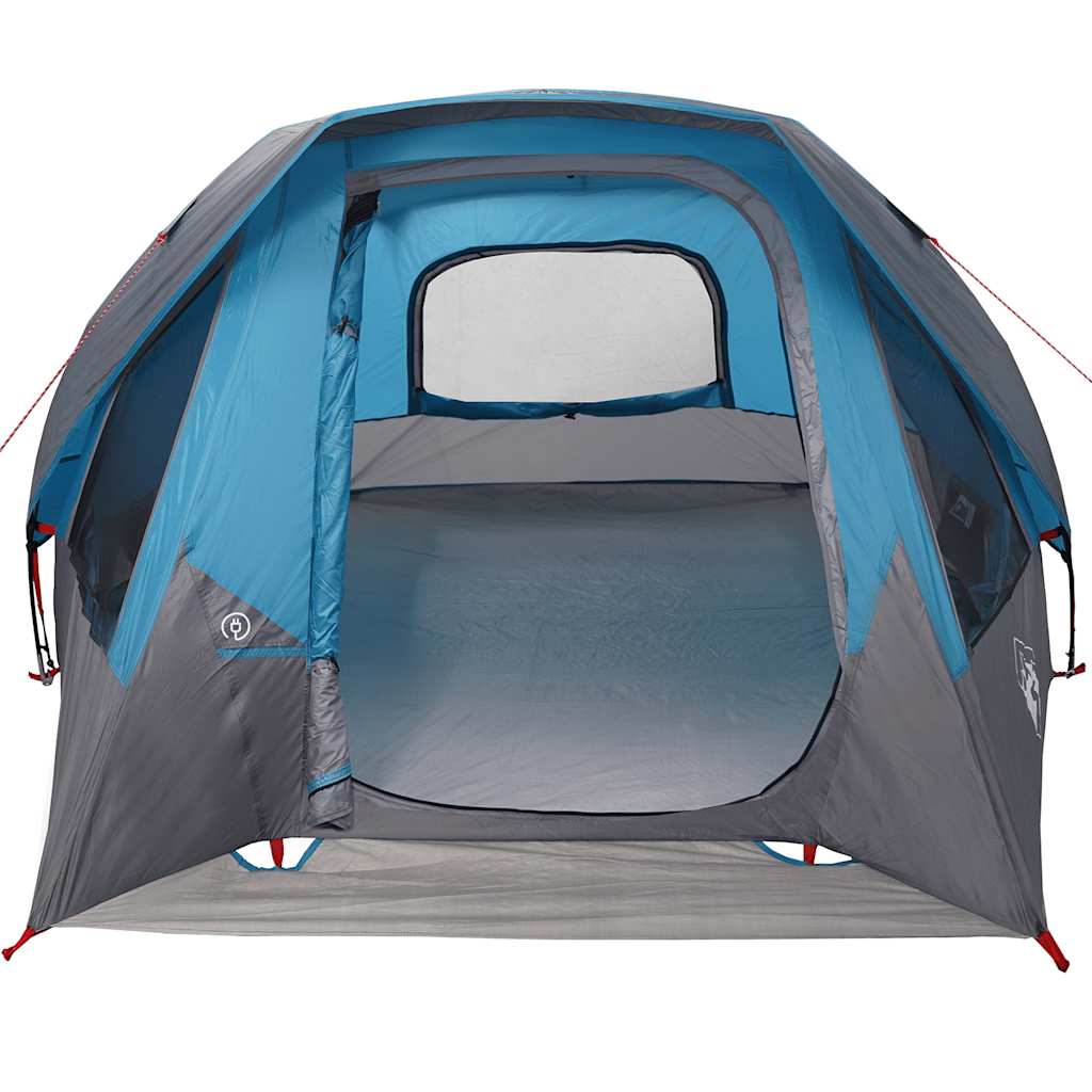 vidaXL Camping Tent Cabin 4-Person Blue Waterproof - 298 x 158 x 132 cm