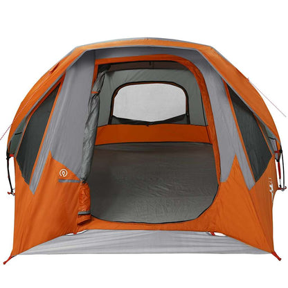 vidaXL Camping Tent Cabin 4-Person Grey and Orange Waterproof - 298 x 158 x 132 cm