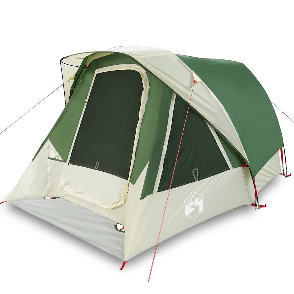 vidaXL Family Tent Cabin 6-Person Green Waterproof - 360 x 298 x 182 cm