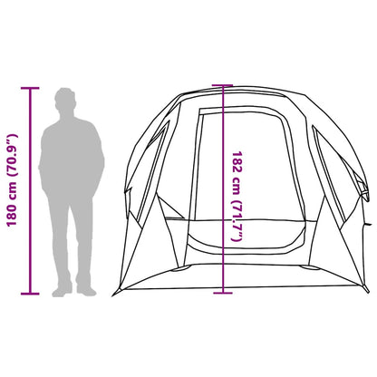vidaXL Family Tent Cabin 6-Person Green Waterproof - 360 x 298 x 182 cm
