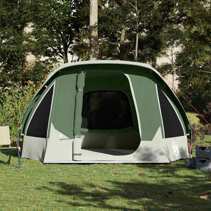 vidaXL Family Tent Cabin 6-Person Green Waterproof - 360 x 298 x 182 cm