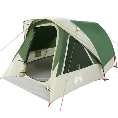 vidaXL Family Tent Cabin 6-Person Green Waterproof - 360 x 298 x 182 cm