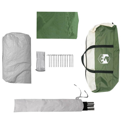 vidaXL Family Tent Cabin 6-Person Green Waterproof - 360 x 298 x 182 cm
