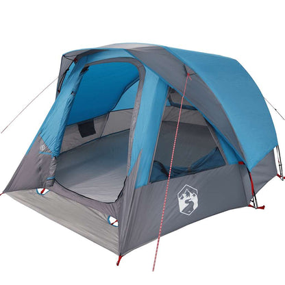 vidaXL Family Tent Cabin 6-Person Blue Waterproof - 360 x 298 x 182 cm
