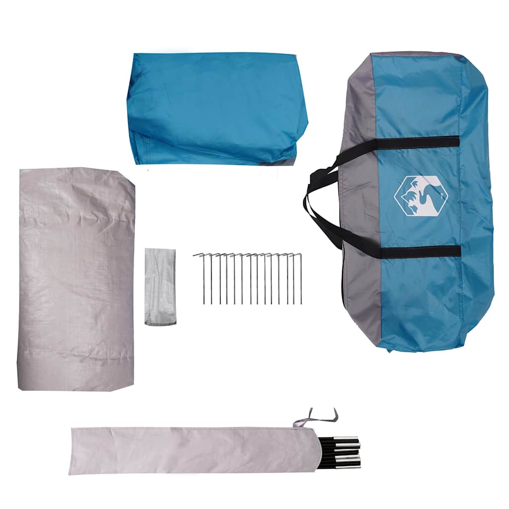 vidaXL Family Tent Cabin 6-Person Blue Waterproof - 360 x 298 x 182 cm