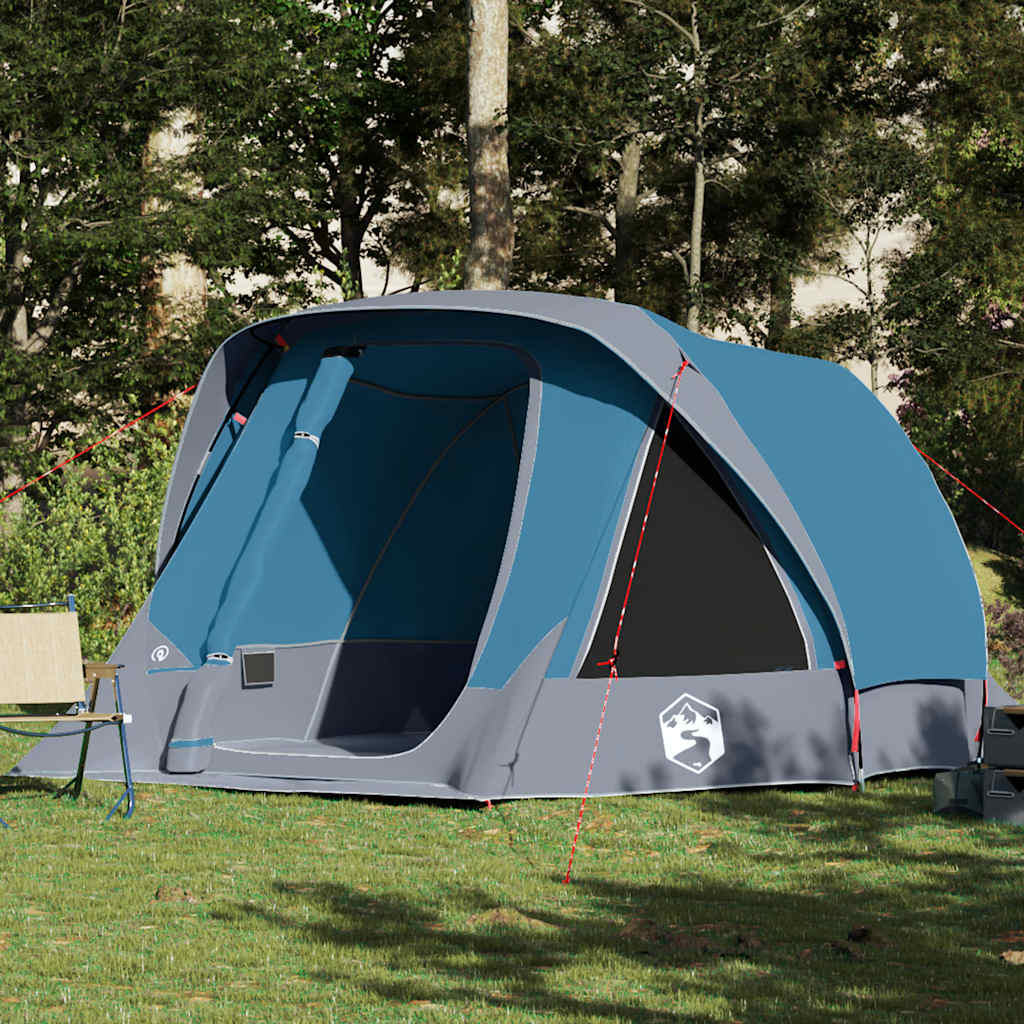 vidaXL Family Tent Cabin 6-Person Blue Waterproof - 360 x 298 x 182 cm
