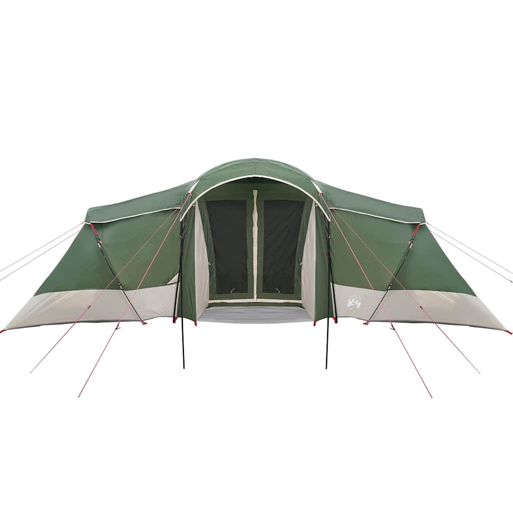 vidaXL Family Tent 6-Person Green and Grey Polyester and Fiberglass - 721 x 335 x 212 cm