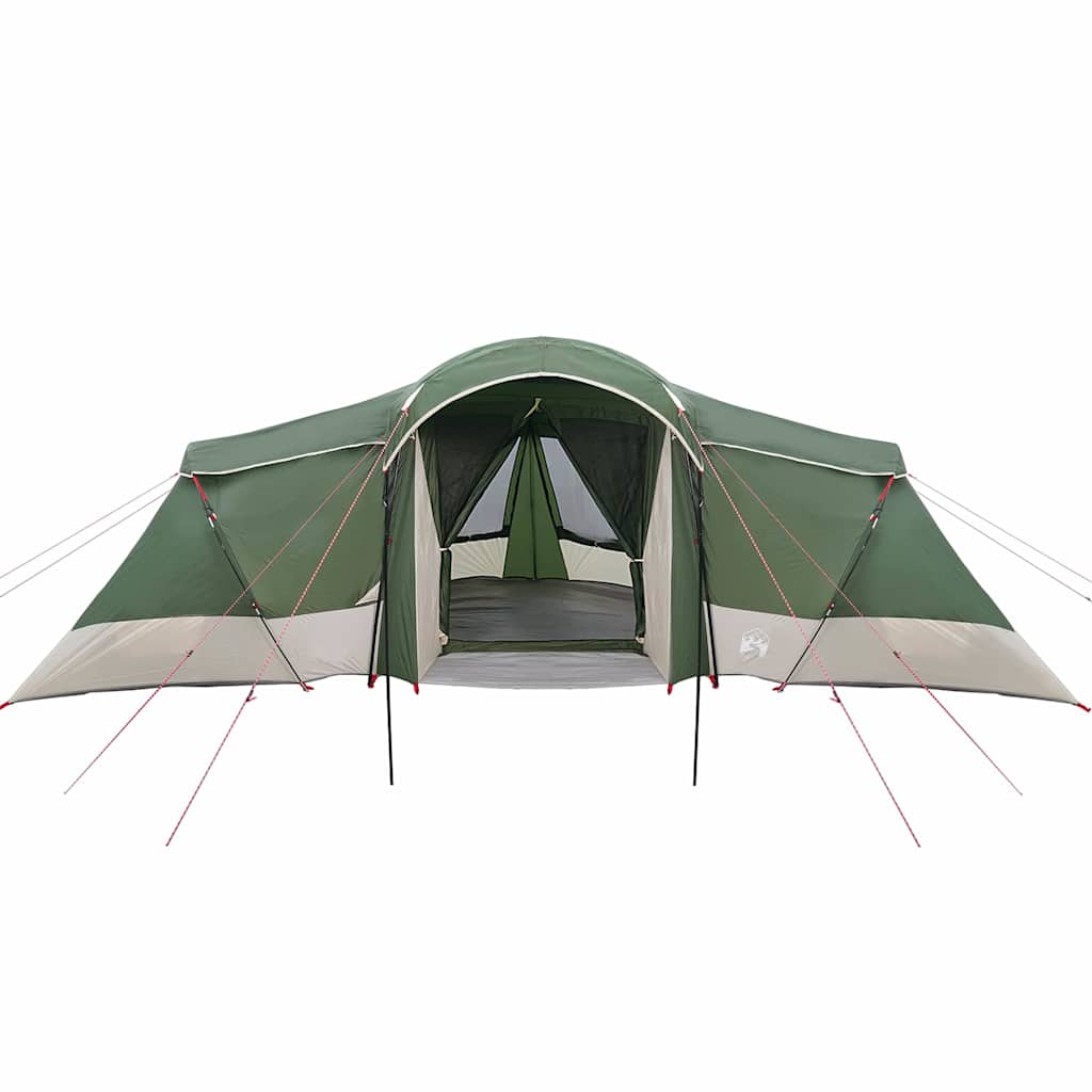vidaXL Family Tent 6-Person Green and Grey Polyester and Fiberglass - 721 x 335 x 212 cm