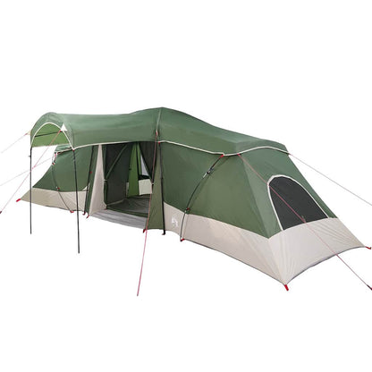 vidaXL Family Tent 6-Person Green and Grey Polyester and Fiberglass - 721 x 335 x 212 cm