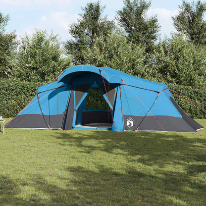 vidaXL Family Tent 6-Person Blue and Grey Polyester and Fiberglass - 721 x 335 x 212 cm