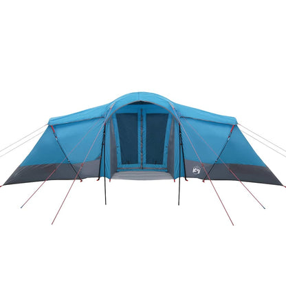 vidaXL Family Tent 6-Person Blue and Grey Polyester and Fiberglass - 721 x 335 x 212 cm