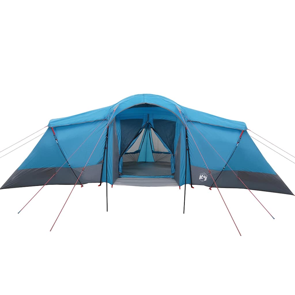 vidaXL Family Tent 6-Person Blue and Grey Polyester and Fiberglass - 721 x 335 x 212 cm