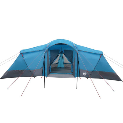 vidaXL Family Tent 6-Person Blue and Grey Polyester and Fiberglass - 721 x 335 x 212 cm