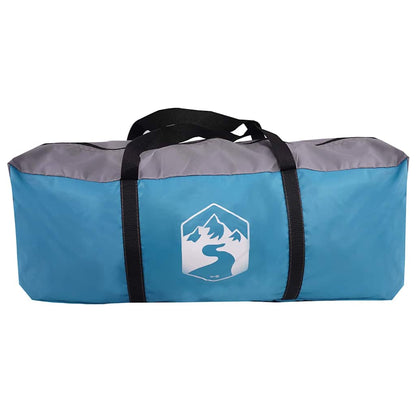 vidaXL Family Tent 6-Person Blue and Grey Polyester and Fiberglass - 721 x 335 x 212 cm