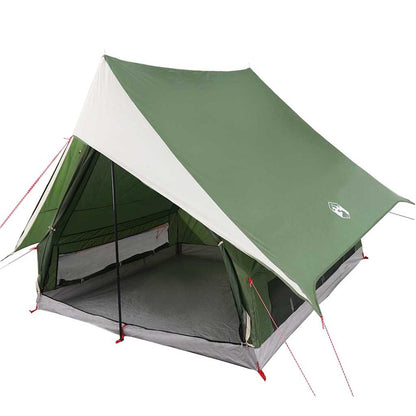 vidaXL Family Tent with Roof Green and White 220 x 220 x 184 cm