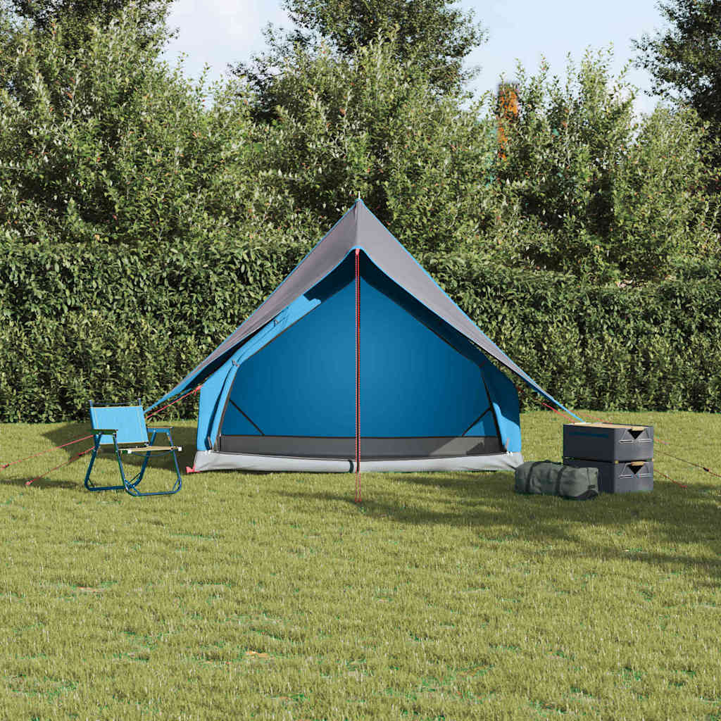 vidaXL Family Tent with Roof Blue and Grey 220 x 220 x 184 cm