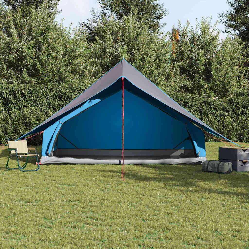 vidaXL Family Tent with Roof Blue and Grey 315 x 286 x 200 cm