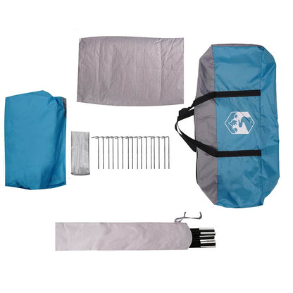 vidaXL Family Tent with Roof Blue and Grey 315 x 286 x 200 cm