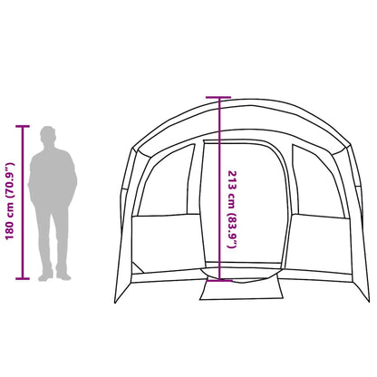 vidaXL Family Tent with Roof Green and White 576 x 325 x 213 cm