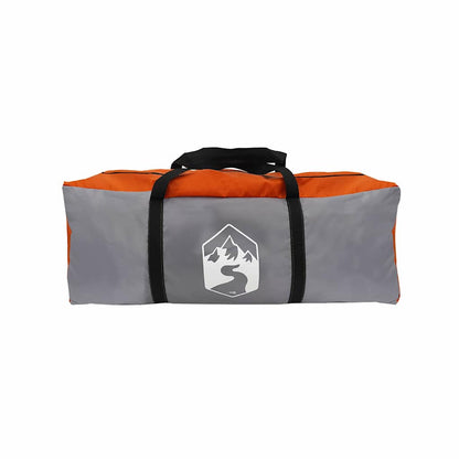 vidaXL Family Tent with Roof Grey and Orange 576 x 325 x 213 cm
