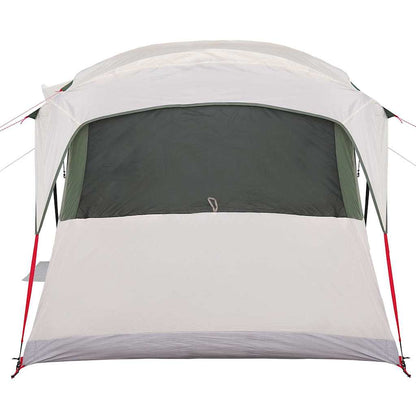 vidaXL Family Tent with Roof White and Green 435 x 255 x 216 cm