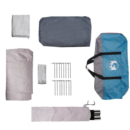 vidaXL Family Tent with Roof Blue and Grey 435 x 255 x 216 cm