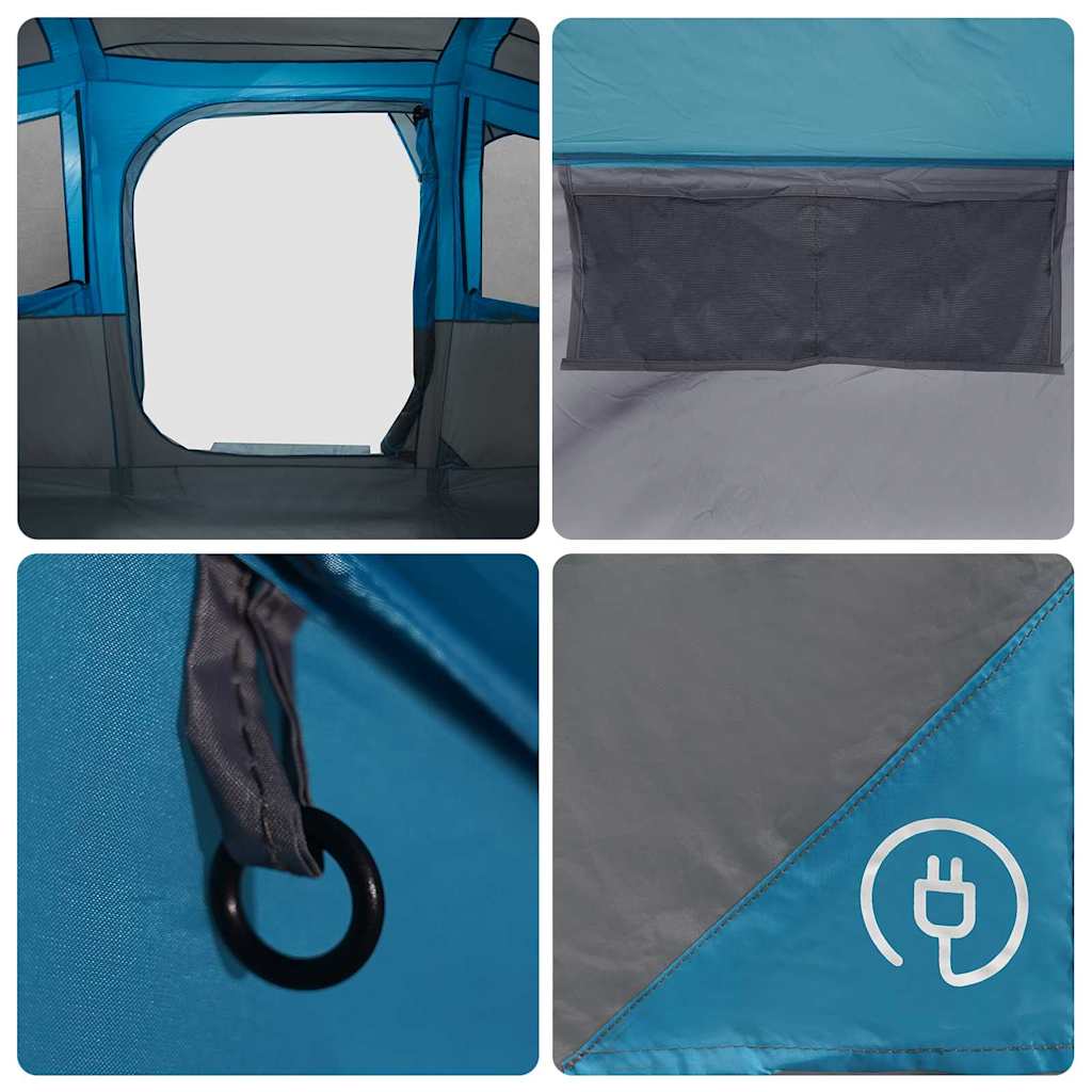 vidaXL Family Tent with Roof Blue and Grey 435 x 255 x 216 cm