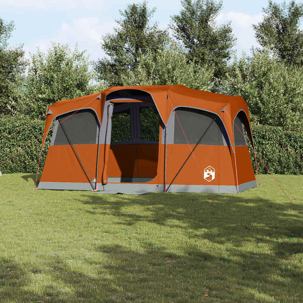 vidaXL Family Tent with Roof Orange and Orange 435 x 255 x 216 cm