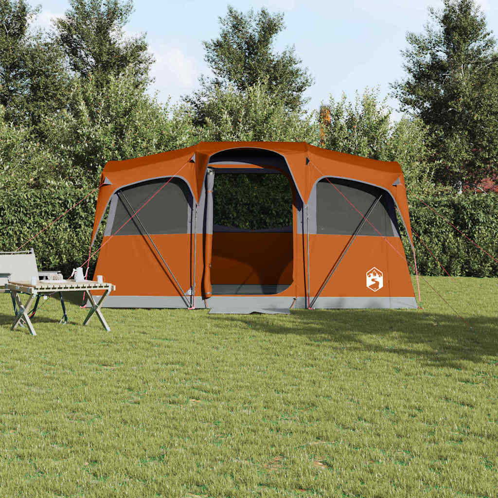 vidaXL Family Tent with Roof Orange and Orange 435 x 255 x 216 cm