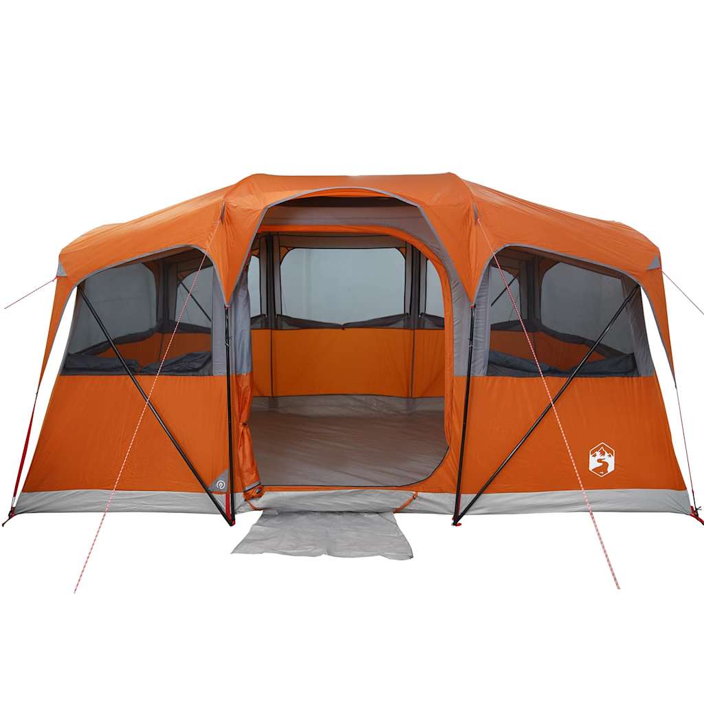 vidaXL Family Tent with Roof Orange and Orange 435 x 255 x 216 cm