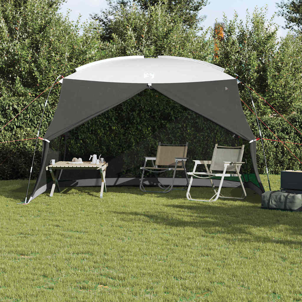 vidaXL Mosquito Tent Grey 380 x 380 x 225 cm Polyester and Fiberglass