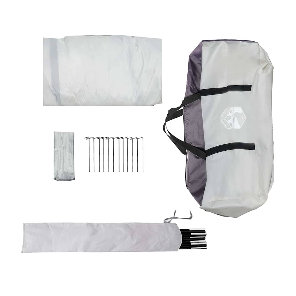 vidaXL Mosquito Tent Grey 380 x 380 x 225 cm Polyester and Fiberglass