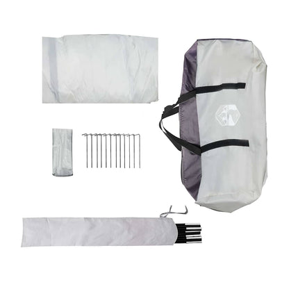 vidaXL Mosquito Tent Grey 380 x 380 x 225 cm Polyester and Fiberglass