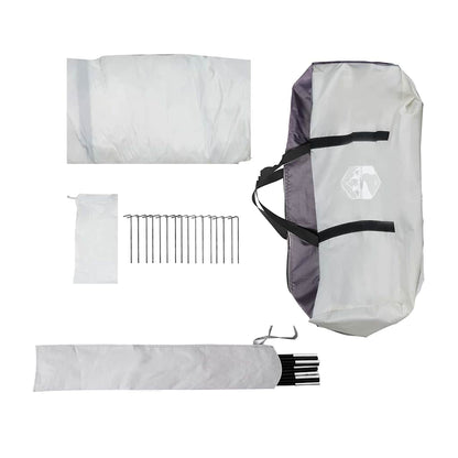 vidaXL Mosquito Tent Grey 434 x 434 x 230 cm Polyester and Fiberglass