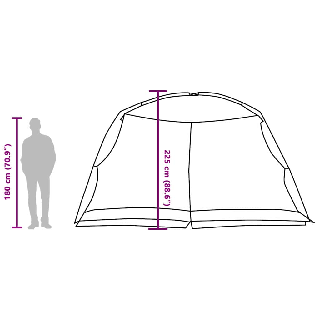 vidaXL Mosquito Tent Grey 434 x 434 x 230 cm Polyester and Fiberglass