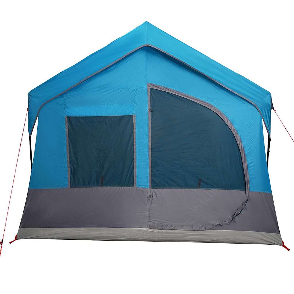 vidaXL Family Tent Blue and Grey 620 x 322 x 240 cm Polyester - Green